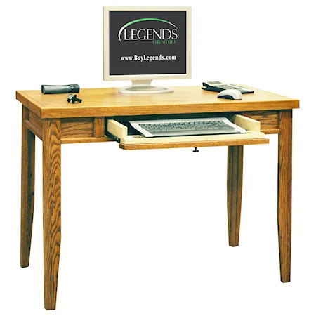 41" Writing Table Desk with Keyboard Drawer